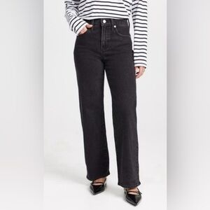 Madewell Perfect Vintage Wide-Leg Jeans Size 26P Short Length Black